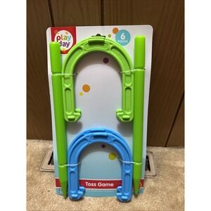 Play Day Plastic Horseshoe Game Set Outdoor Fun Ages 3+ New